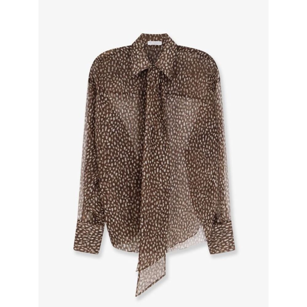 Brunello Cucinelli Women Sheer Silk Shirt
